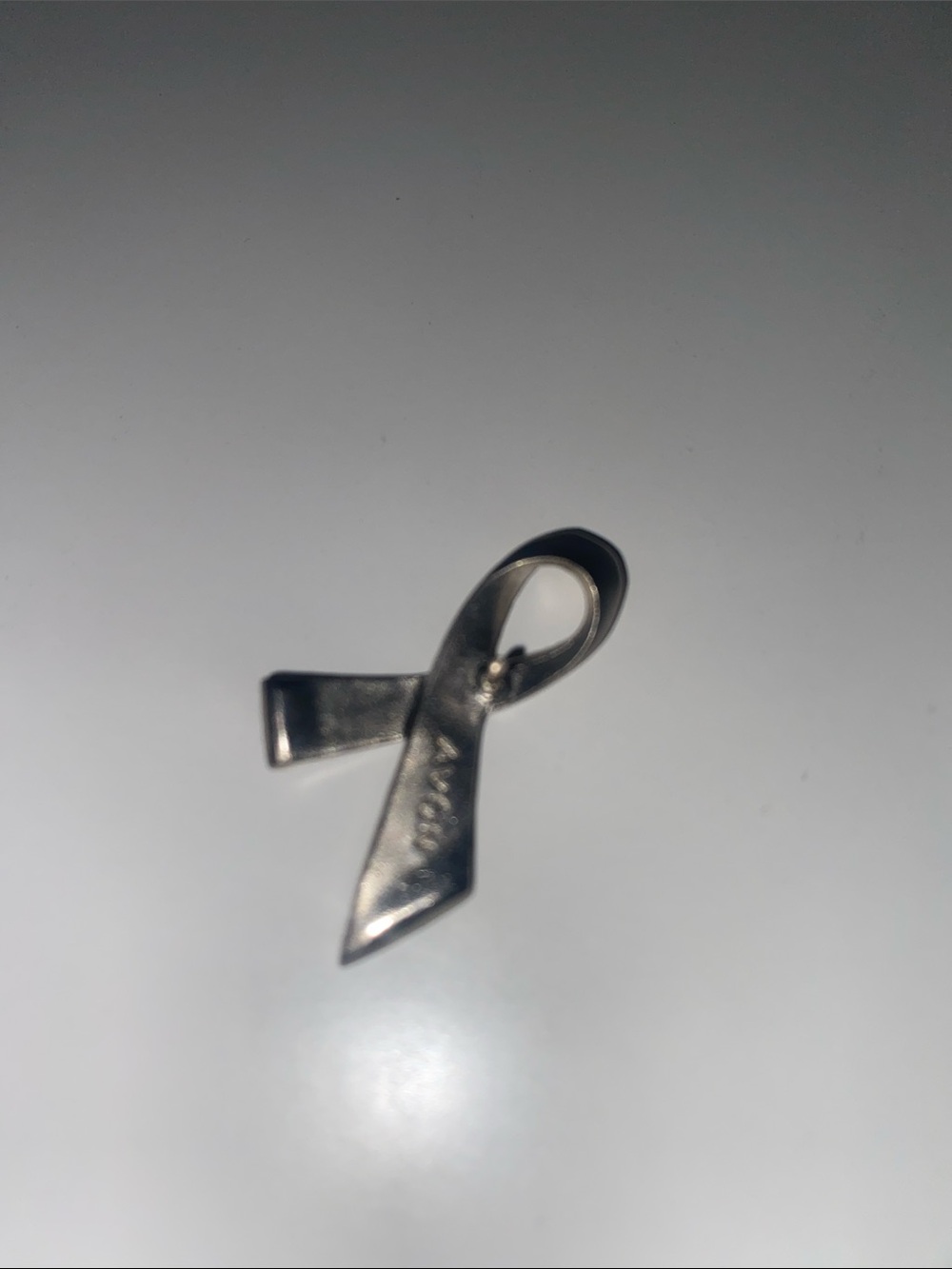 Pink Ribbon Awareness Brooch with Pink Crystal Accents - Picture 3 of 4